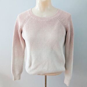 Lucky Brand Ombre Ribbed Knit Button Back Sweater